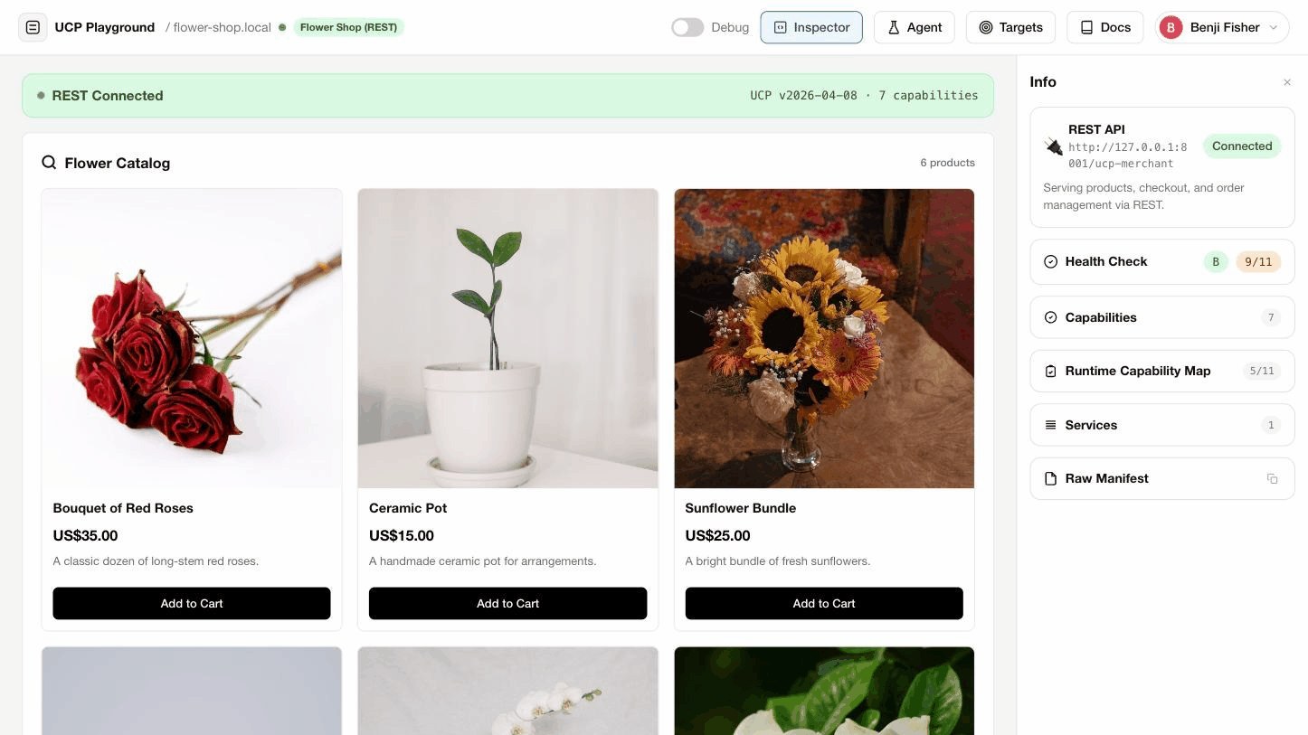 Inspector — REST-only store