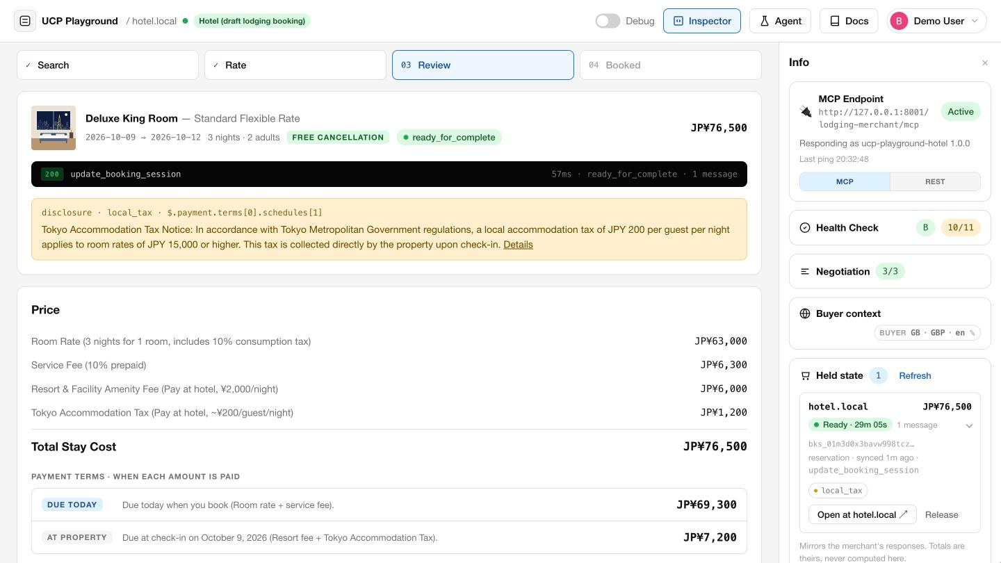Inspector — lodging booking session